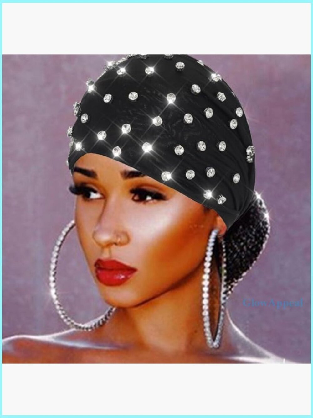 Sparkle Rhinestone Stretch Headband Wrap for Women Fashion Accessory